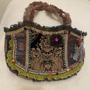 Malina Leather Multicolor Embroidered Women's Bag